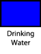 Eau potable bleue