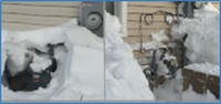Medidor de nieve en gas
