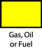 Gaz, mazout ou carburant Jaune