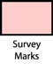 Marques d'arpentage rose