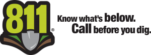 811 Know What's Below. Call before you dig.