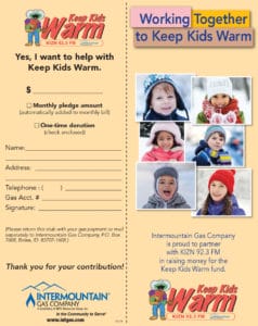 keep kids warm pledge card